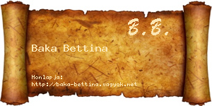 Baka Bettina névjegykártya